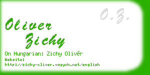 oliver zichy business card